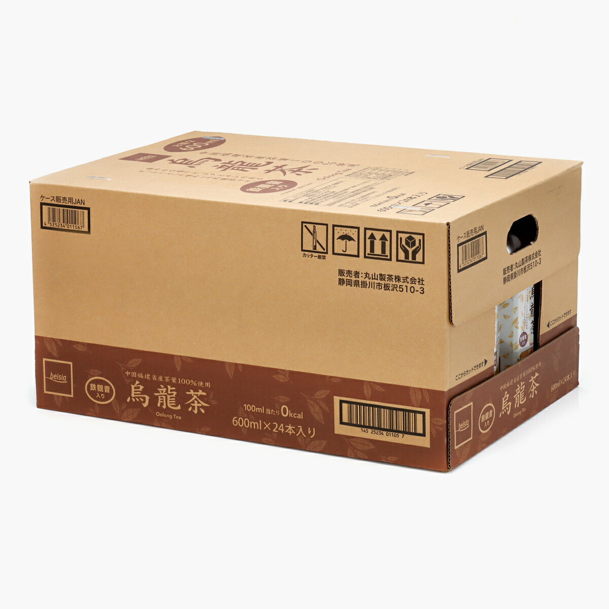 【新品】オルファ　観音笑窪 ベイシア 烏龍茶鉄観音入 600ml 箱 (600ml×24本)｜ベイシア
