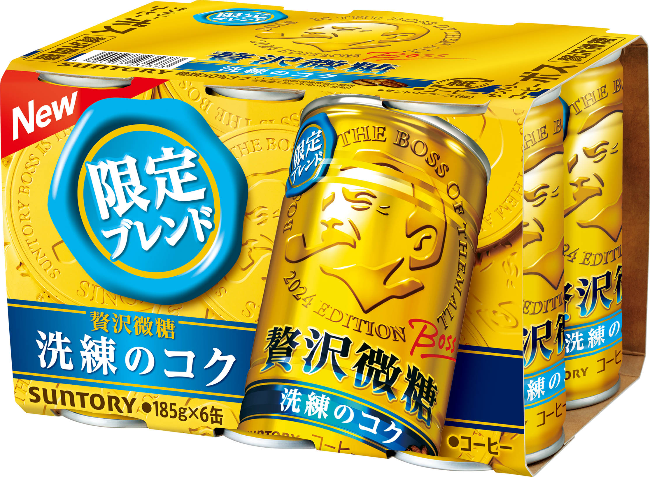 サントリーコーヒー ボス 贅沢微糖 185g缶 6缶×5パック