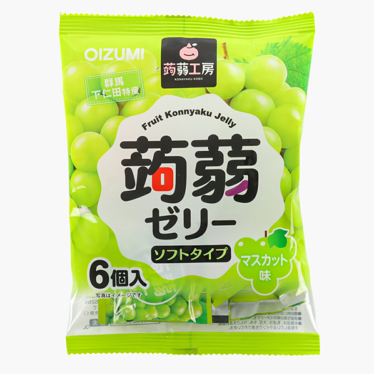 オーイズミ 蒟蒻工房蒟蒻ゼリーマスカット味 6個｜ベイシアネット
