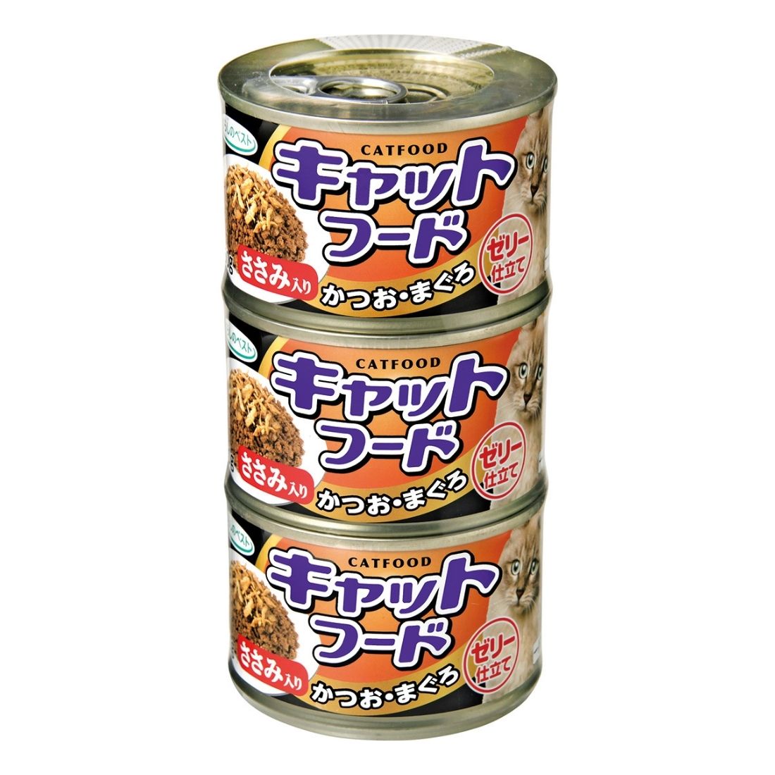 CGC キャットフード缶 かつおまぐろささみ 160g×3P｜マルト