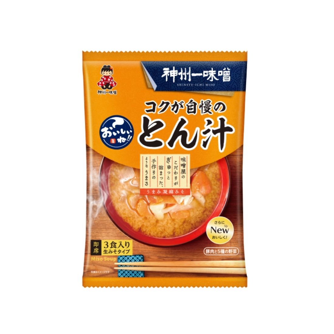神州一味噌 おいしいね！！コクが自慢の豚汁 3食入り｜マルトネット