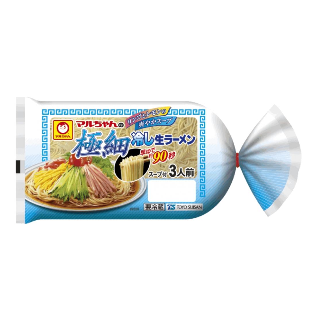 春夏商品】東洋水産 マルちゃんの冷し生ラーメン極細 3人前｜マルト