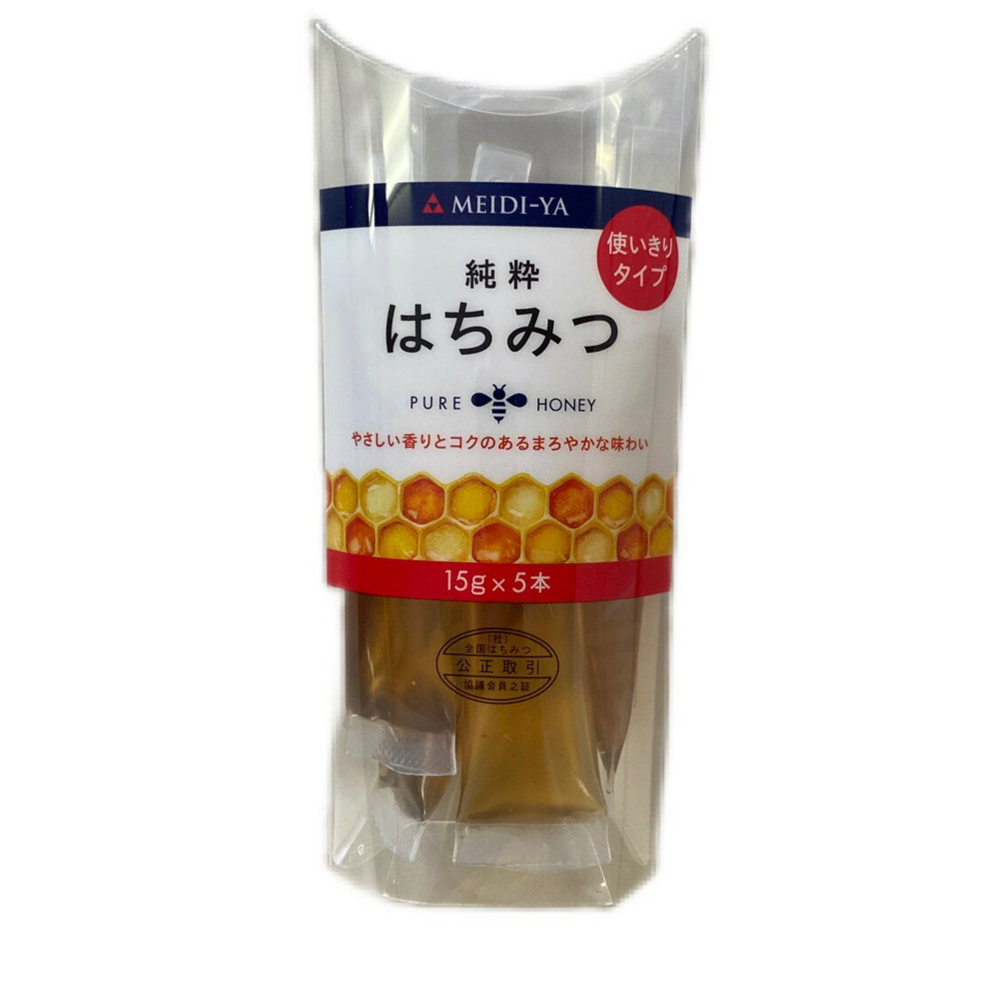 明治屋 純粋蜂蜜 使いきりタイプ (15g×5本)×48個 純粋はちみつ 中国産