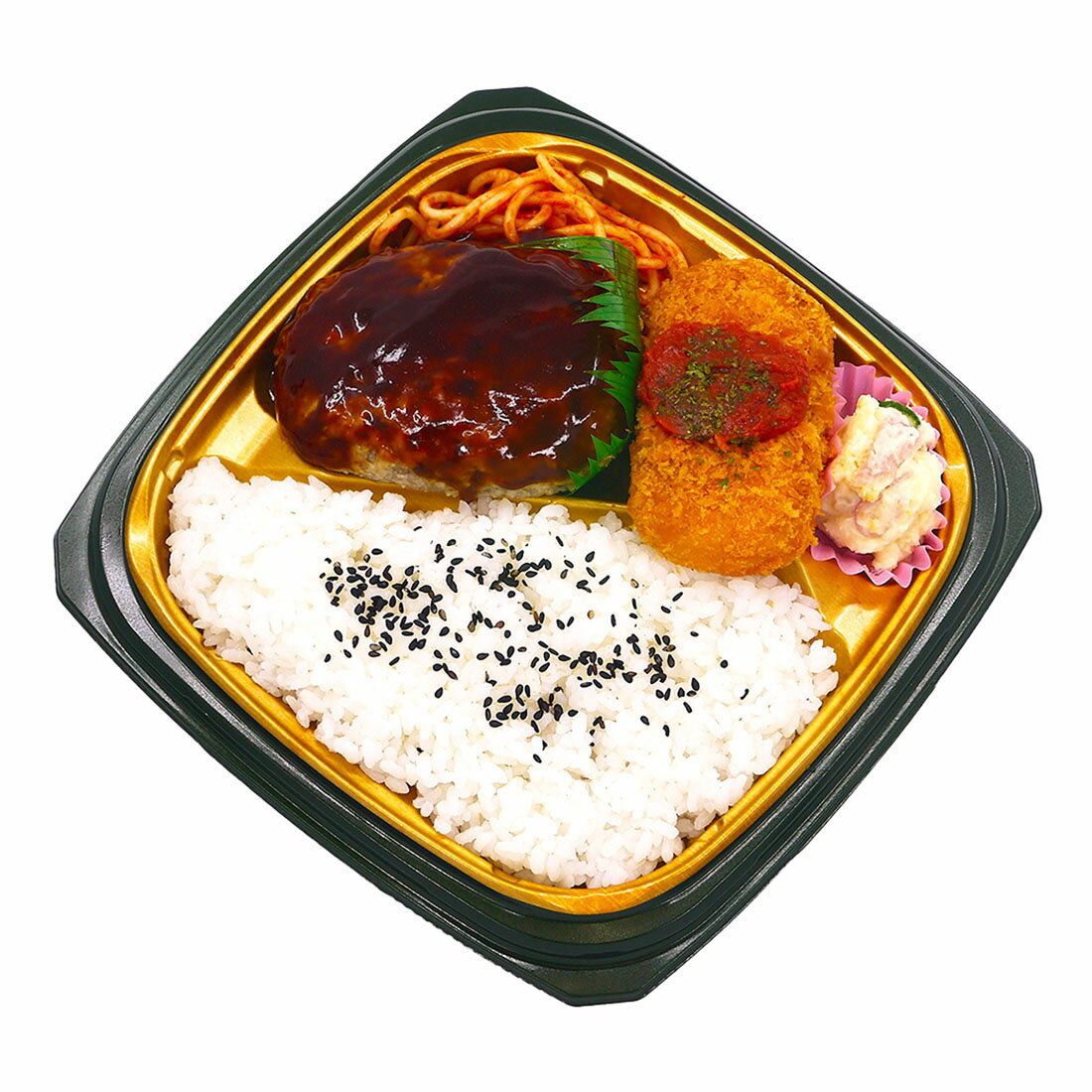 デミハンバーグ＆カニ入クリーミィコロッケ弁当｜西友ネットスーパー