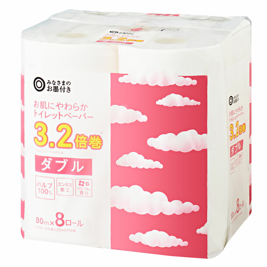 みなさまのお墨付き お肌にやわらかトイレットペーパー 3.2倍巻 ダブル