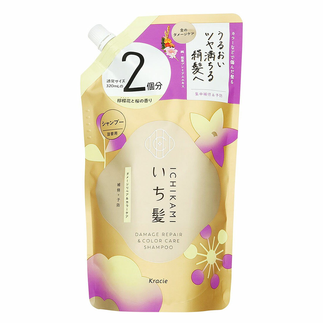 いち髪 ダメージリペア＆カラーケア シャンプー 詰替用2個分｜西友