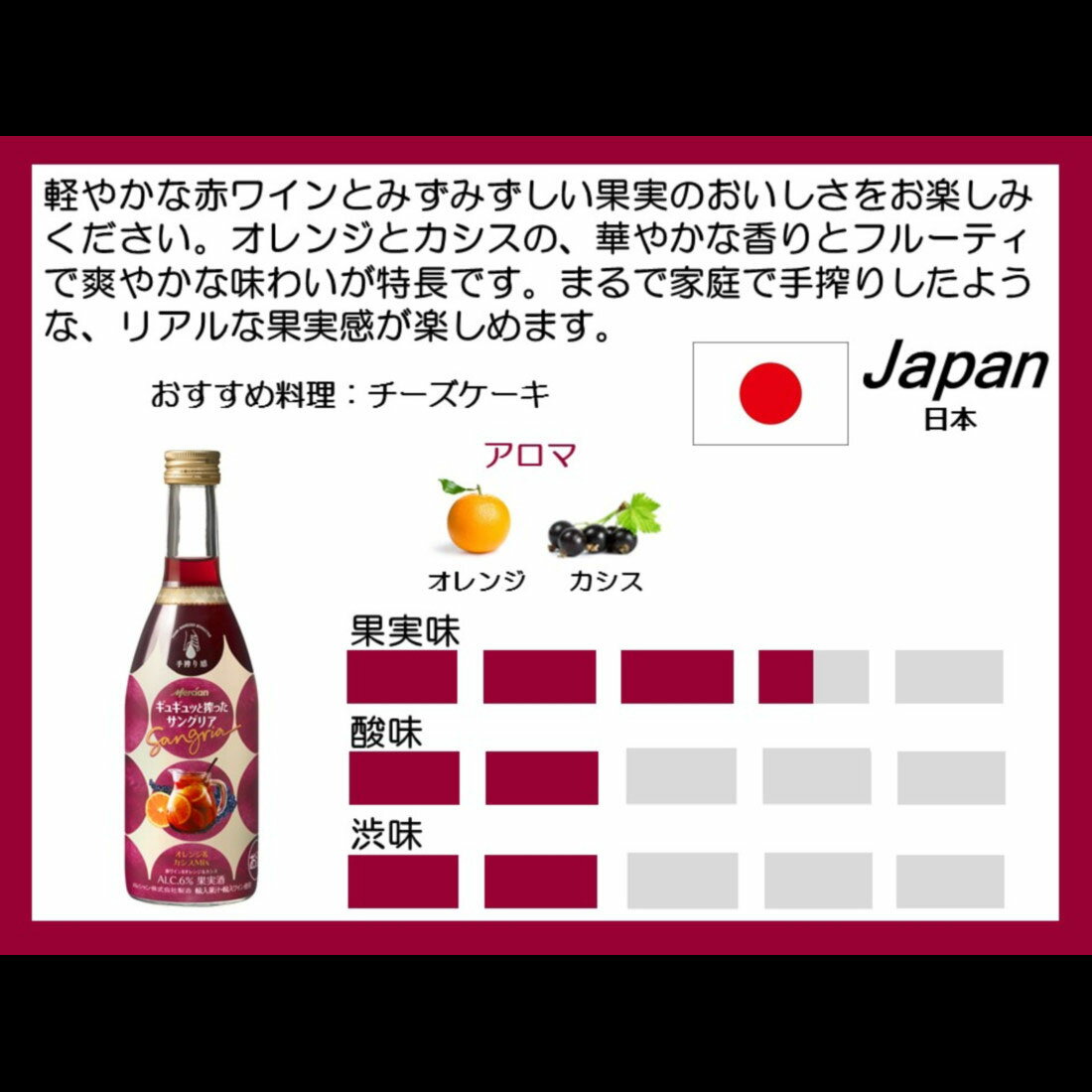 ギュギュッと搾ったサングリア オレンジ＆カシスMix｜西友ネット